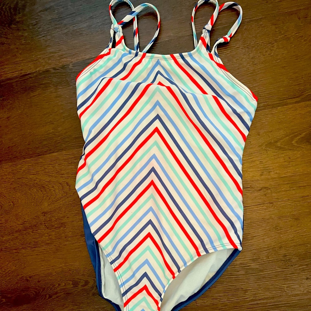 Great one piece bathing suit for the 4th of July.